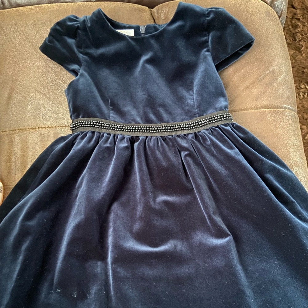 18-24 months gucci dress, navy blue, wore once.